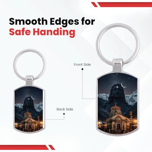 Image of Stylish Metal Keychains with Permanent Glossy Print - Inspirational Quotes & Spiritual Designs - Perfect Key chains for loved ones, Personal Use, Gifts & Return Gifts