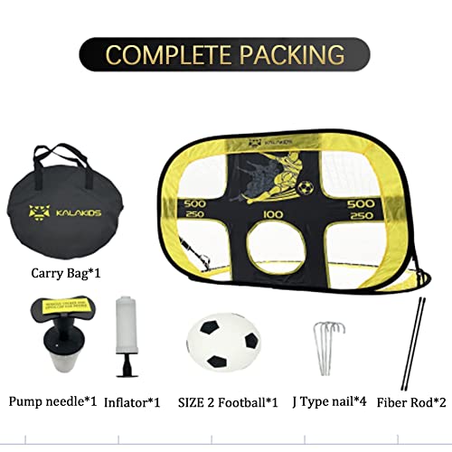 Pop Up Kids Soccer Goal, Portable Foldable Soccer Goals Nets Set For Backyard Indoor Outdoor Games Training Practice For Kids Age 6-8 Year Old… #TOP4