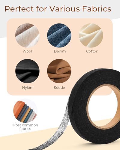 Corebes Fita de Bainha Sem Costura para Calças, 3/4 Pol.x36 Jardas, Fita de Bainha para Passar A Fer