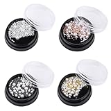 IDEANATEGRATE ネイルアートパール スチールビーズ フィンガーネイルデコレーション アソートカラー DIY初心者 女性向け プロ用マニキュア装飾セッ