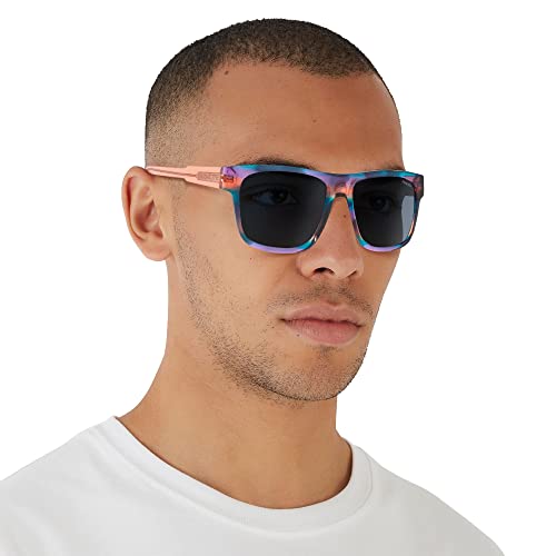 Arnette Men's An4279 Rectangular Sunglasses, Tie-Dye Blue/Dark Blue, 55 Mm #TOP5