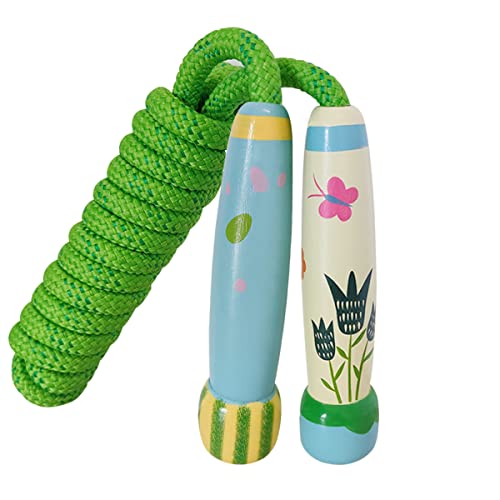 Jump Rope For Kids, Cotton Kids Jump Rope With Wooden Handle, Adjustable Length Skipping Rope For Girls Boys Childrens Students Kid Indoor And Outdoor Exercise Training Activity - 9.2 Ft (Butterfly) #TOP2