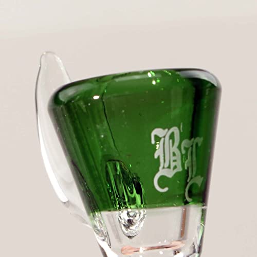 Black Leaf | Bong Glaskopf mit Horn | Schwarz | aus Borosilikatglas | Kräuterkopf mit NS 14 (14,5mm) und Durchlass 3-6mm… – Bild 4