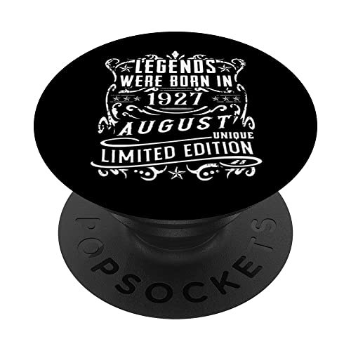 Cumpleaños Agosto 1927 Edición Limitada Regalo Legend PopSockets PopGrip Intercambiable