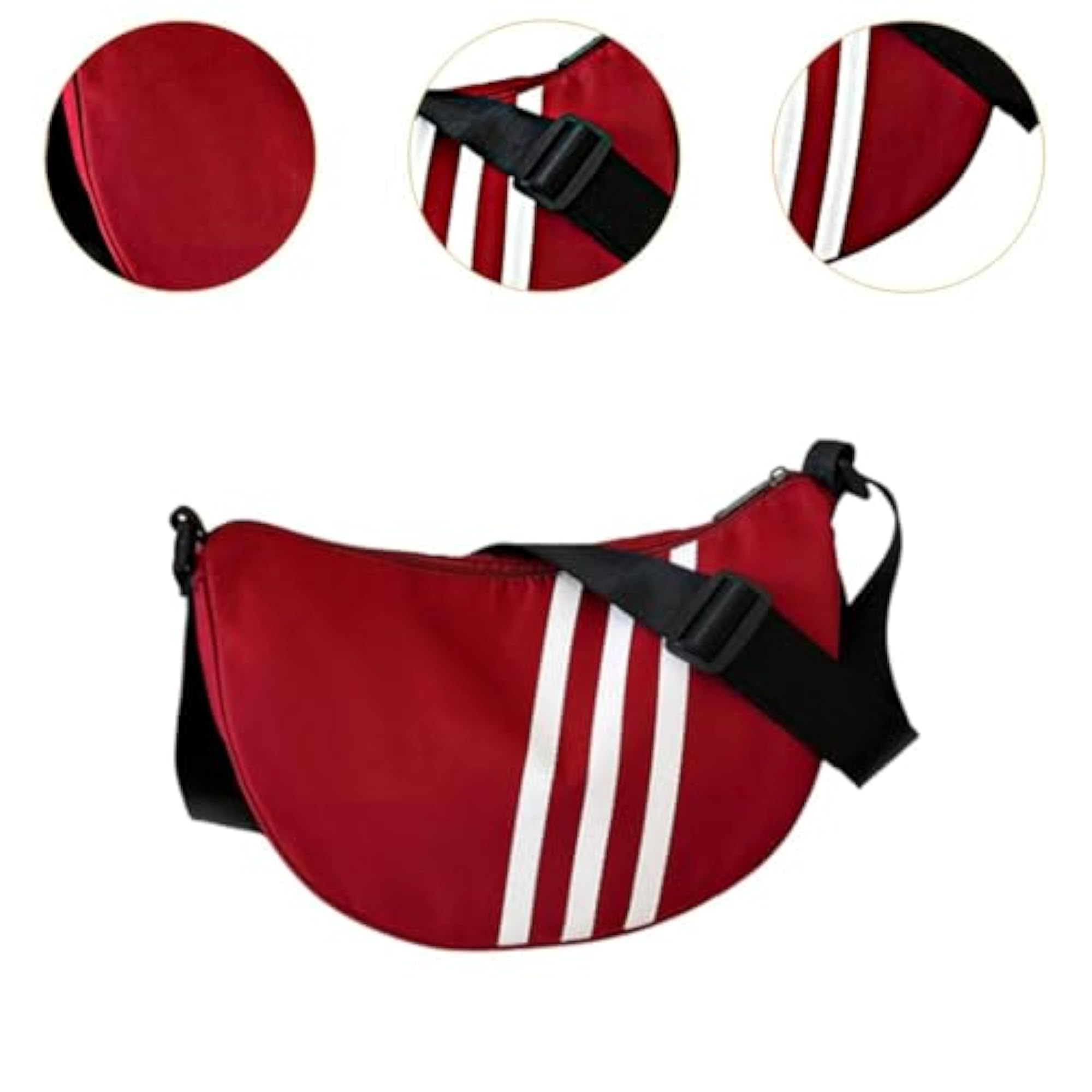 Adjustable Strap Crossbody Bag for Beach Outdoor Travel, Red