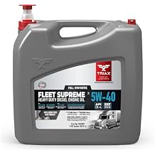 Triax Fleet Supreme 5W-40 API CK-4 Full Synthetic Heavy Duty Diesel Engine Oil | Moly Boron Friction Modified | Extended Drain 5 Gallon