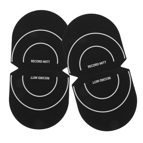 ibasenice 2pcs -Static Vinyl Record Mitts Soft Cleaning Protectors for Handling Dust Removal Essential Accessory for Record Musicians Safe for All Vinyl