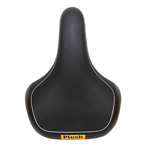 Velo Vl-6263 Plush Comfortable Bicycle Seat For Beach Cruiser, Hybrid, Urban, Commuting, City And Comfort Bikes. Black Pu Leather And Gel Bike Saddle For Man Women #TOP1