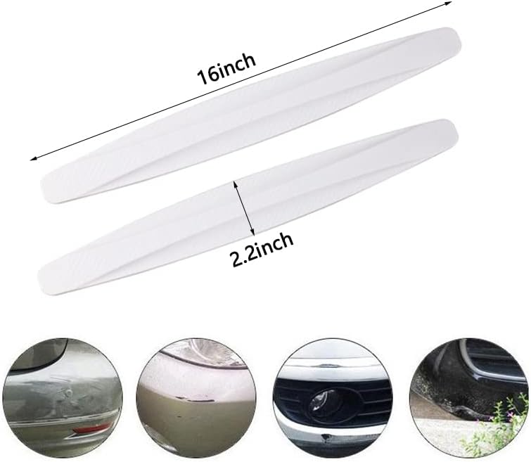 Miniatura 7 de BetterJonny Protector universal de fibra de carbono para parachoques de esquina, 4 tiras de goma anticolisión para la mayoría de los automóviles