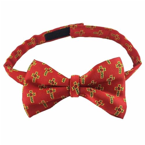 Bricks Masons Masonic 100% silk Rose Croix Degree Bow Tie Red