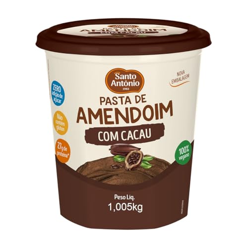 Pasta de Amendoim com Cacau Santo Antônio, Pote, 1,005kg