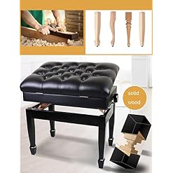 TEmkin Banc de Piano d’artiste en Cuir, Tabouret de Piano Solo avec Compartiment de Rangement et Coussin rembourré, 60 x 40 x 50-60 cm - Les Beatles, Paul McCartney, John Lennon, RIngo Starr, George Harrison TEmkin Banc de Piano d'artiste en Cuir, Tabouret de Piano Solo avec Compartiment de Rangement et Coussin rembourré, 60 x 40 x 50-60 cm – Image 6