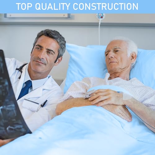 KisSealed 12 Pack Hospital Bed Sheets for Home Use, Extra Long Hospital Bed Fitted Sheets 36 ×84 ×14 Inches,Bed Sheet Set Included Flat Sheets and Pillow Cases,Blue - Thumbnail 6