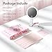 LitBear Travel Makeup Mirror with Lights, Rechargeable Double-Sided 10X/1X Magnifying Mirror, Portable Lighted Beauty Mirror, 3 Color Lighting, Dimmable Touch Screen, Tabletop Handhold Hanging (White)