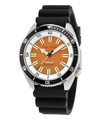 Nautica Men's NAPNVS402 Black Silicone Strap Watch