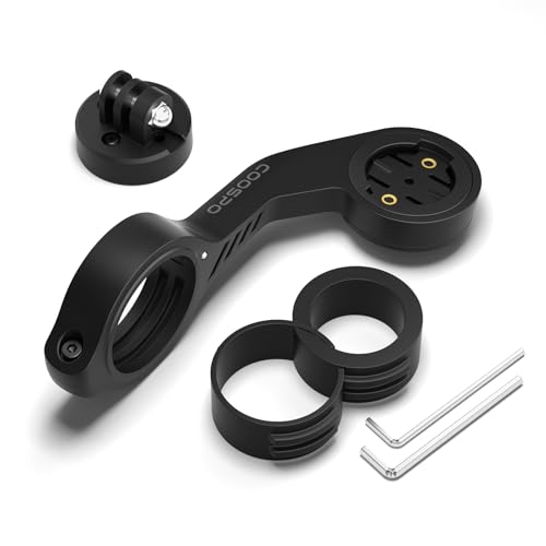CooSpo Bike Computer Out Front Mount MT5S, Compatible with Garmin and GoPro, Bike Computer Mount Adapter for Handlebar 25.4mm/31.8mm by CooSpo - Used condition - US$18.21