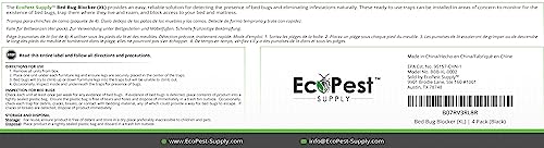 Ecopest Interceptores de percevejos de cama – Pacote com 4 | Bloqueador de percevejos de cama (GG) (