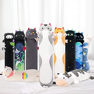 Mewaii 36in Long Cat Plush Pillows Stuffed Animals Squishy Pillows – Plushie Cute Kitty Sleeping Hugging Plush Pillow…