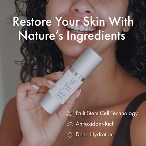 Vieve's Leaves Restorative Facial Serum - Anti Aging Skincare With Hyaluronic Acid - Face Brightening Formula For Redness - Dry Or Oily Skin #TOP1