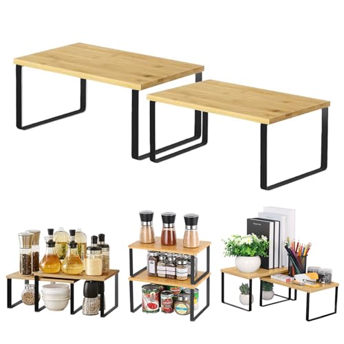 La Mejor Selección de Armarios para ordenadores de esta semana. 42 Estantes para Armario, Juego de 2 Estante para Especias, Apilables, Expandible, Combinación Libre, Organizadores de stantes de Cocina para Mostradores de Cocina Especiero