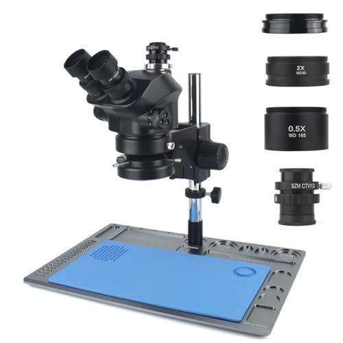 7 x 50-krotny mikroskop trójokularowy Simul Focal Stereo 1 x adapter interfejsu 0,5 x 23,2 mm z obiektywem pomocniczym 1,0 x 0,5 x 2,0 x (z adapterem 0,5-01)