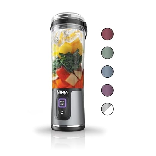 Ninja BC151BK Blast Portable Blender, Cordless, 18oz. Vessel, Personal Blender for Shakes & Smoothies, BPA Free, Leakproof Lid & Sip Spout, USB-C Rechargeable, Dishwasher Safe Parts, Black