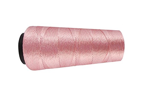 Hilo de seda para tejer, 1 carrete, 3 hebras, rosa miniatura 3