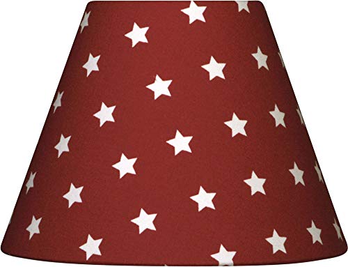 Lieblingslampen Lampenschirm rot weiß Sterne Fassung E14