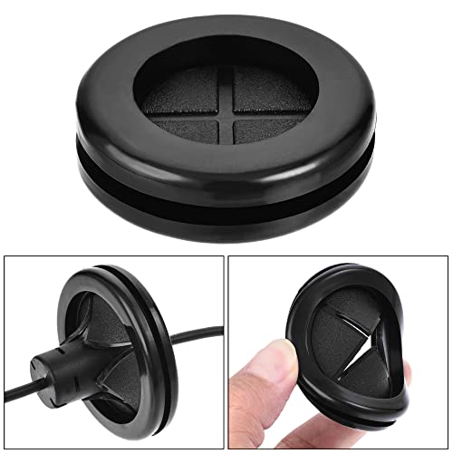 sourcing map 4 Stk. Gummitülle Rund doppelseitige Halterungdurchmesser 25 mm für Drahtschutz