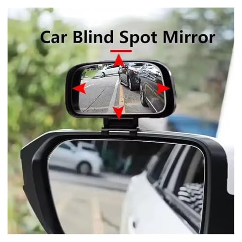 Rétroviseur inversé large champ de vision avec miroirs convexes anti-angle mort - 5