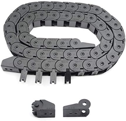 Befenybay 10mm x 11mm Length 1Meter Black Plastic Open Type Cable Wire Carrier Drag Chain Towline R18 for 3D Printer and CNC Machines (10mmx11mm-Outside Open)