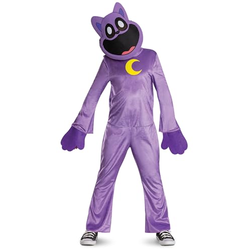 Disguise Poppy Playtime Catnap Costume for Kids, Official Catnap Costume Outfit with Mask, Child Size (10-12)