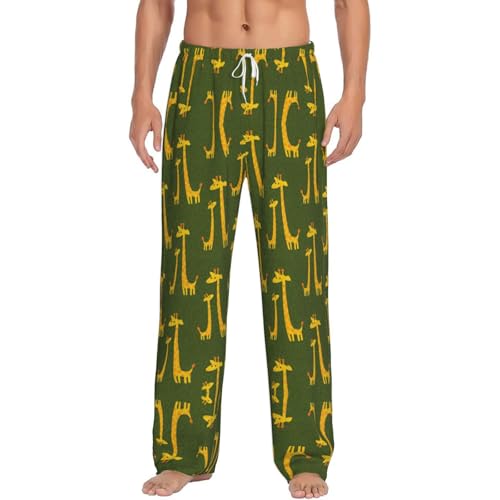 Pantalon de pyjama homme imprimé girafe pour vos week-ends cocooning