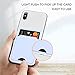 3-in-1 Phone Card Holder - Silicone Wallet for Back of Phone, Compatible with iPhone, Samsung, Android & All Cell Phones - Light Blue