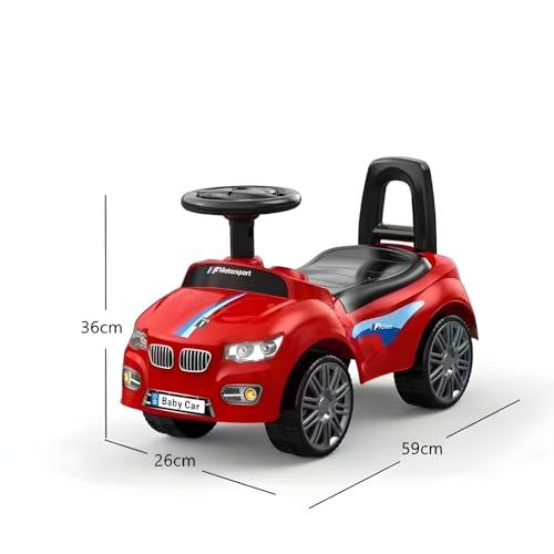 Kadii Rutschauto Kinderfahrzeug mit Stauraum 59 x 26 x 36 cm Geschenk ab 1 Jahr (Rot) – Bild 6