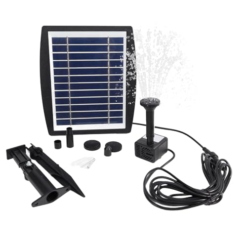 Riloer Bomba de agua alimentada por panel solar de 200L/H para jardín, piscina, estanque, fuente de acuario, bomba de agua sumergible para exteriores