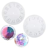 Daimay 2PCS Silicone Rubber Resin Mould Clock Alarm Casting Moulds Clear Timer Making Mold for DIY A