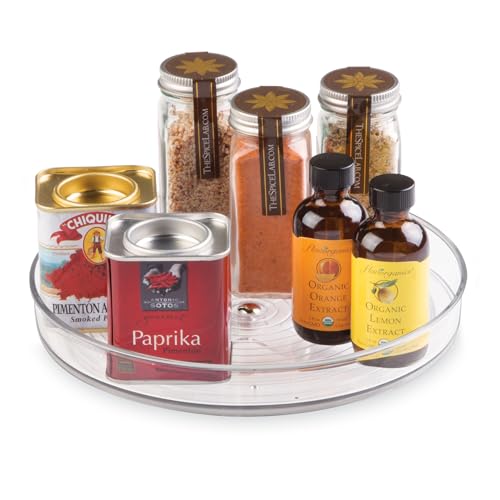 iDesign 9-Inch Lazy Susan Organizer - Small Lazy Susan Turntable for Cabinet or Pantry, Clear by iDesign - Used condition - US$8.99