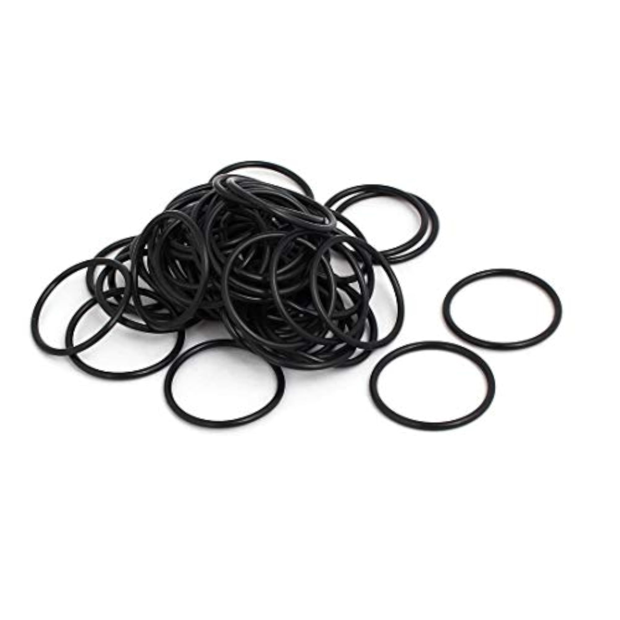 50Pcs Black Round Nitrile Rubber O-Ring Set, 28mm OD