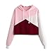 Produktbild ESAILQ Damen Sommer Damen Spitze Patchwork Armelloses Crop Top Weste Tank Basic Shirt Oberteile (S,Rosa)