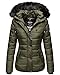 Produktbild Navahoo warme Damen Winter Jacke Parka Mantel Stepp Kurzjacke gefüttert B832 [B832-Zuckerbien-Olive-Gr.M]