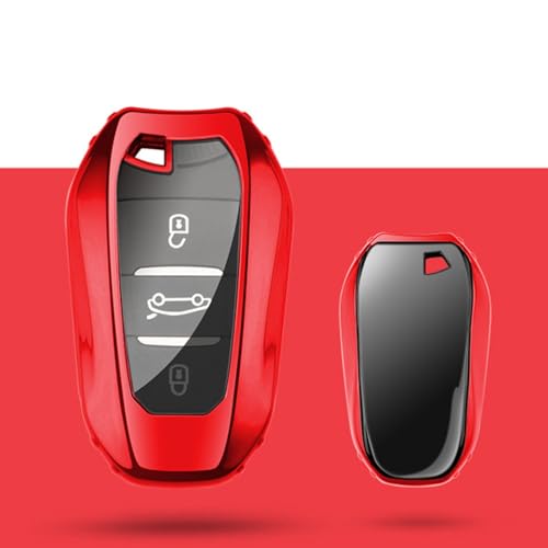 Funda de TPU para llave de coche Peugeot 5008 con acabado metálico de alta gama