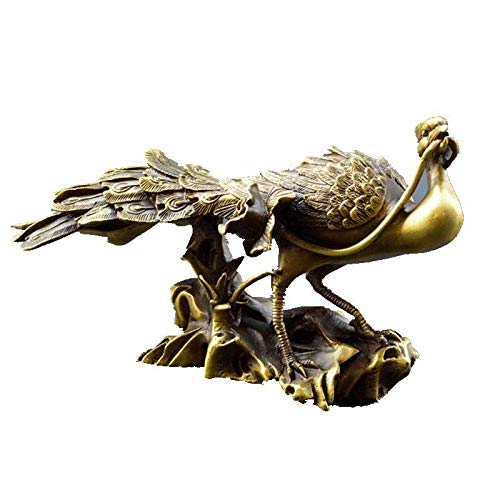 Ornement sculptures d'animaux en cuivre phénix pour meuble de salon