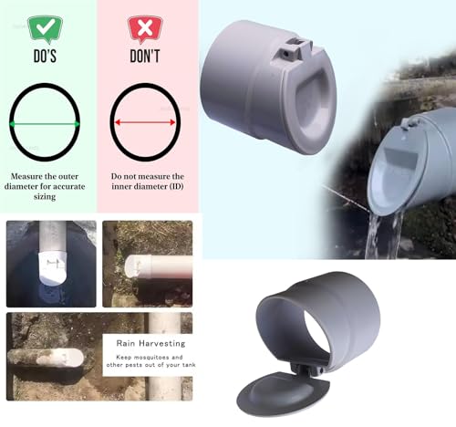 Image of ESEKSAFAR PVC Drain Backflow Valve, Anti Rats Cockroaches, Snakes Backflow Strainer [Drain Cap /Drain Cover /Hose Non Return Water Valve for PVC pipe (140mm)