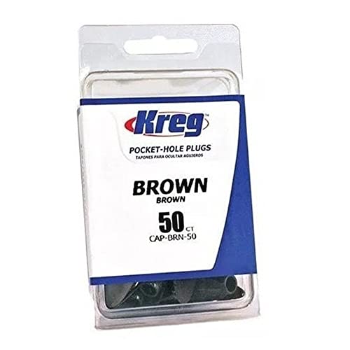 Kreg CAP-BRN-50 Brown Plastic Plugs 50-Count