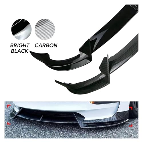 Spoiler avant pour Tesla Model 3 Highland et berline 2017-2024 en noir brillant