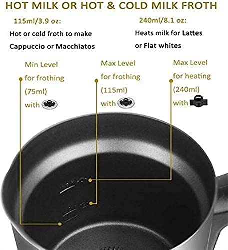 WGLL FRESTURA DE Leche ELÉCTRICA, VAPORTE AUTOMÁTICO Leche Caliente O Caliente DE Espuma Caliente O FRÍO para CAFÉ… - Imagen 7