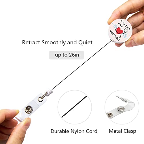 Medical Id Badge Holder For Nurses, Stethoscope Badge Reel Retractable, Cute Badge Clip For Nurse Work Accessories, 8 Pack #TOP4
