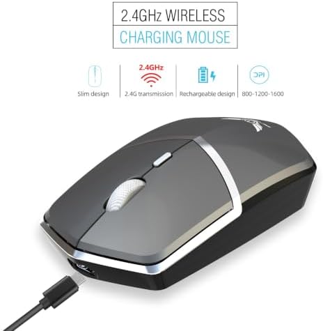TukeSM Wireless Mouse Bluetooth Dual-Mode Silent Rechargeable Office Tablet Notebook Desktop Universal (Light Blue [Dual Mode]) — view 6