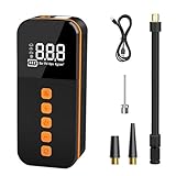 Aumotop Gonfiatore per Pneumatici Portatile Senza Fili, Efficiente Pompa di Aria Elettrica per Auto, Moto, Bicicletta, Palloni con Funzione di Spegnimento Automatico, Supporto Power Bank 150PSI, Uso